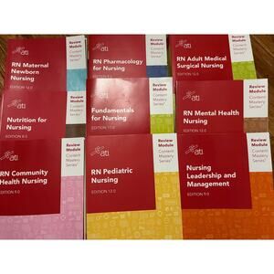 ATI RN Nursing Books COMPLETE SET 9 Books 2023 Edition